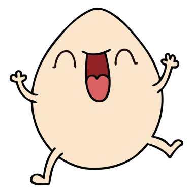 ilginç karikatür yumurta el çekilmiş