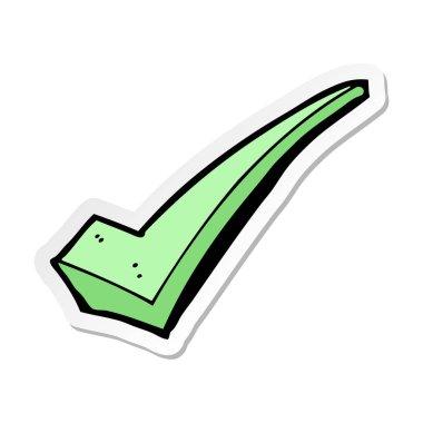 etiket bir çizgi film olumlu onay sembolü