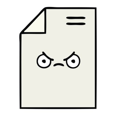 bir yaprak kağıda sevimli çizgi 