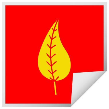 etiket karikatür yeşil yaprak peeling Meydanı