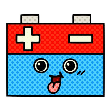 çizgi roman tarzı karikatür bir akü