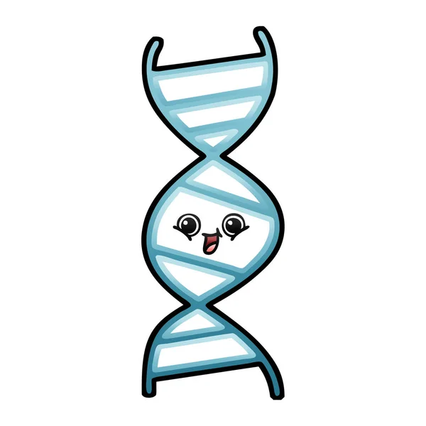 Desenho Animado Sombreado Gradiente Uma Cadeia Dna — Vetor de Stock