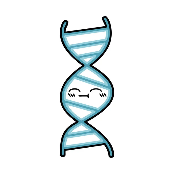 Schattige Cartoon Van Een Bundel Van Dna — Stockvector