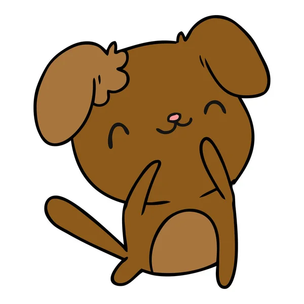 Dibujos animados kawaii de un lindo perro — Vector de stock