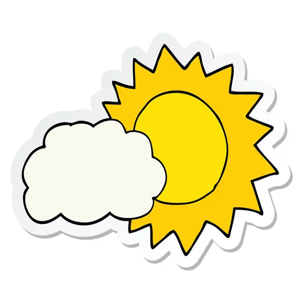 Sticker Cartoon Weather — Stock Vector