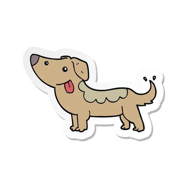 Αυτοκόλλητο από ένα σκύλο κινουμένων σχεδίων — Διανυσματικό Αρχείο