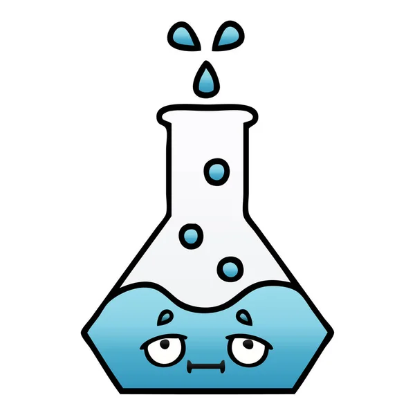 Gradiente sombreado desenho animado ciência beaker — Vetor de Stock