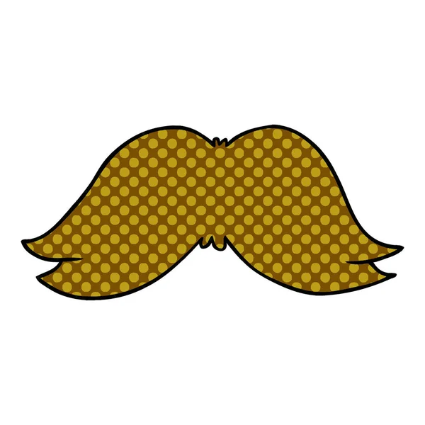 Dessin animé gribouille d'une moustache mans — Image vectorielle