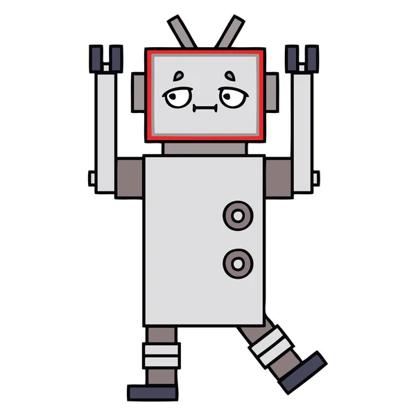 Lindo Dibujo Animado Robot — Vector de stock