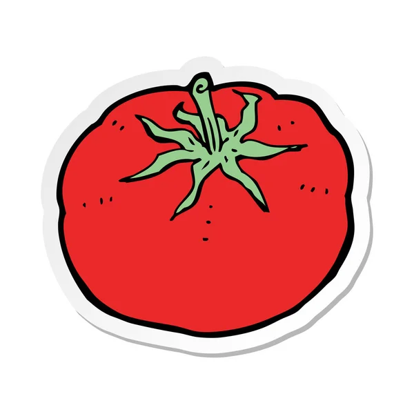 Etiqueta Tomate Desenho Animado — Vetor de Stock