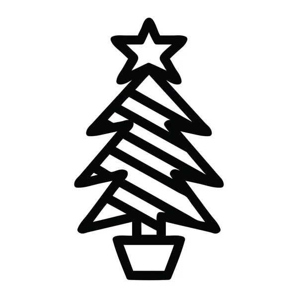 Simbolo Icona Dell Albero Natale — Vettoriale Stock