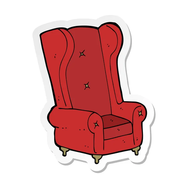 Böllér-ból egy rajzfilm régi fotel — Stock Vector