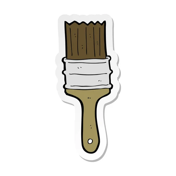 Sticker Cartoon Paint Brush — Stock Vector