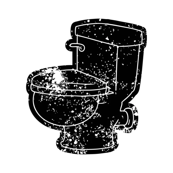 Grunge icône dessin d'une salle de bain WC — Image vectorielle