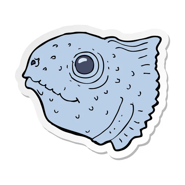 Наклейка Мультяшної Риб Ячої Голови — стоковий вектор