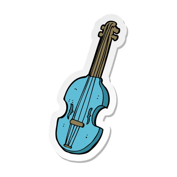 Etiqueta Violino Desenho Animado — Vetor de Stock