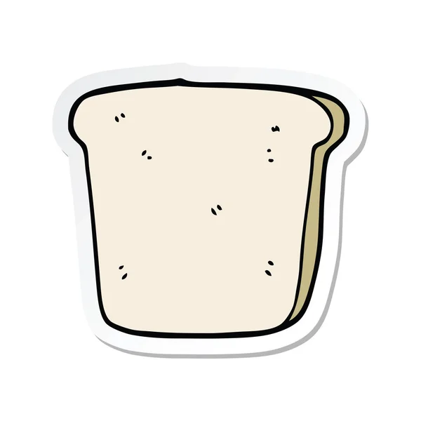Klistermärke av en tecknad brödskiva — Stock vektor
