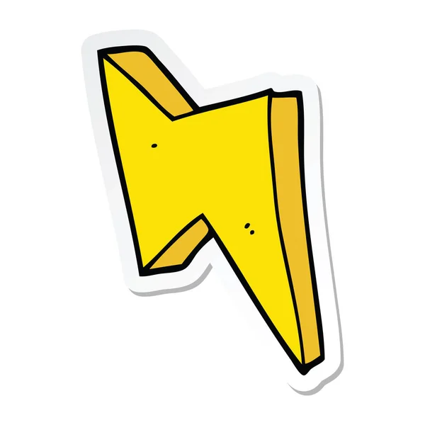 Sticker voor een tekenfilm lightning — Stockvector