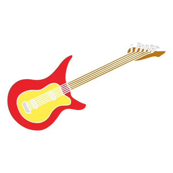 Dessin animé gribouille d'une guitare — Image vectorielle