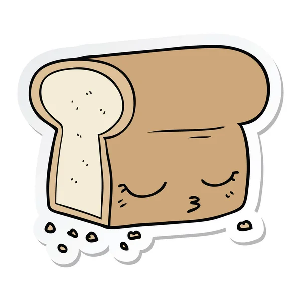 Sticker Van Een Cartoon Brood — Stockvector
