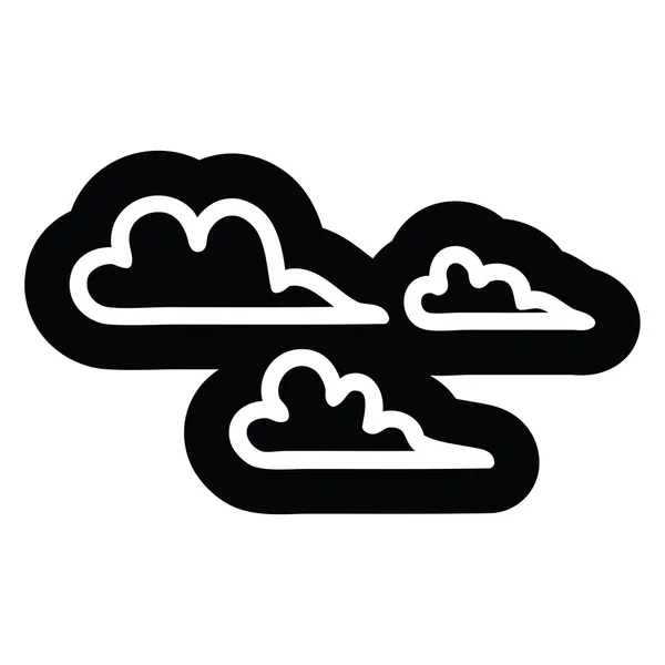 Počasí Cloud Ikonu Symbolu — Stockový vektor