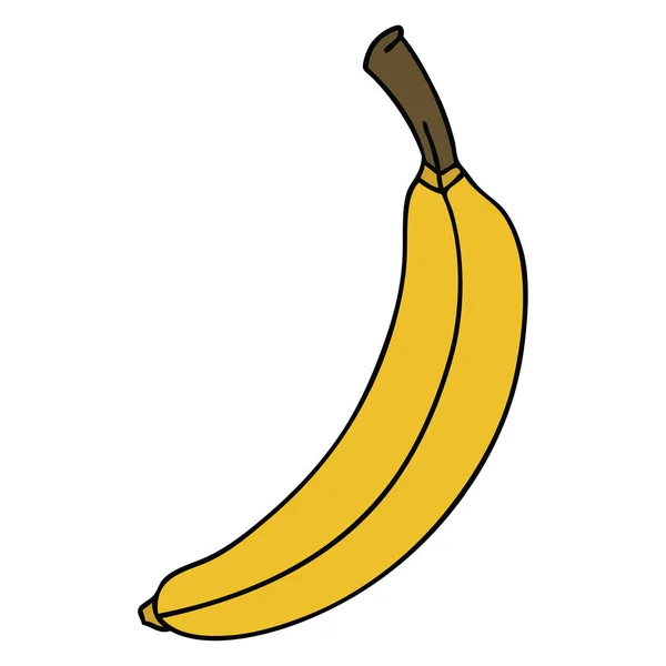 Dłoń Banan Kreskówce Ekscentryczne — Wektor stockowy