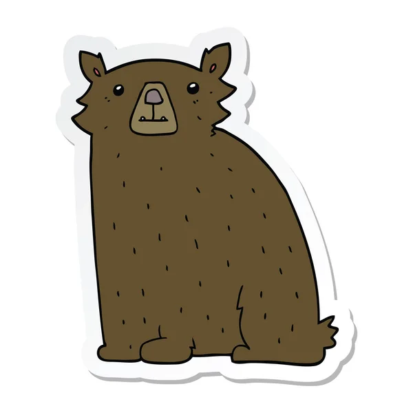 Aufkleber eines Cartoon-Bären — Stockvektor
