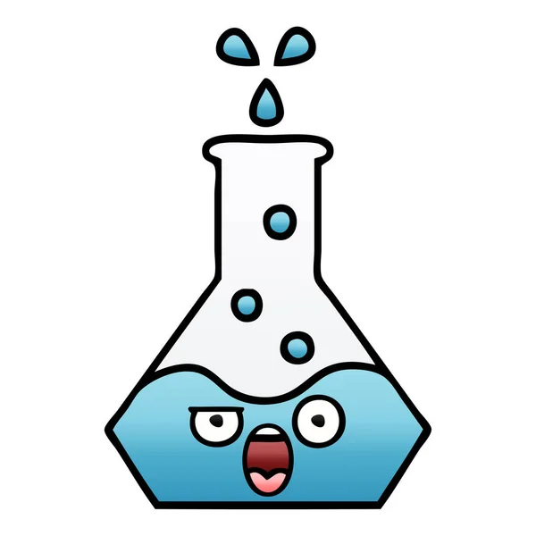 Gradiente sombreado desenho animado ciência beaker — Vetor de Stock