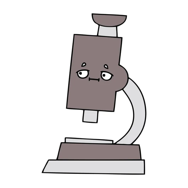 Cute Cartoon Microscope — Stock Vector