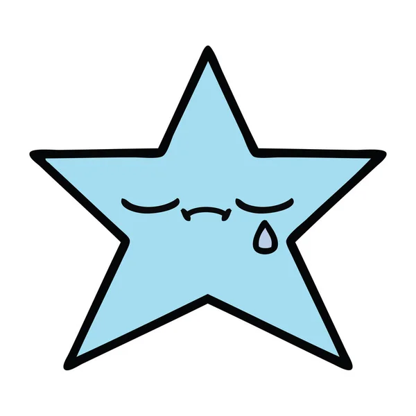 Roztomilý Kreslený Hvězda Ryb — Stockový vektor
