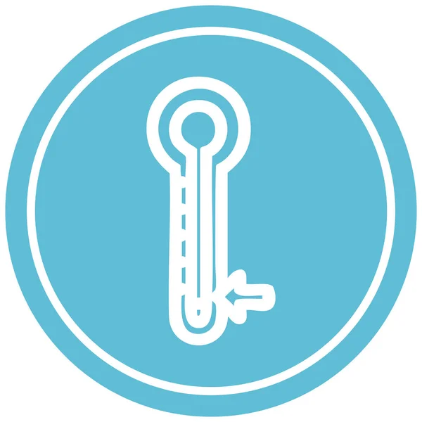 Símbolo Ícone Circular Baixa Temperatura — Vetor de Stock