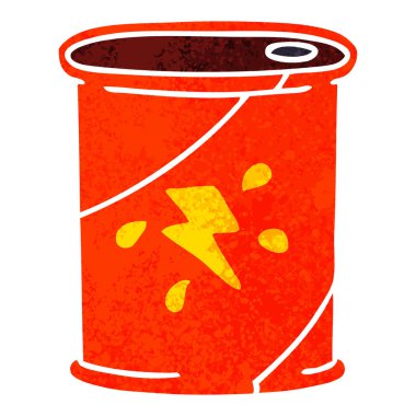 Retro illüstrasyon stil ilginç karikatür cola olabilir