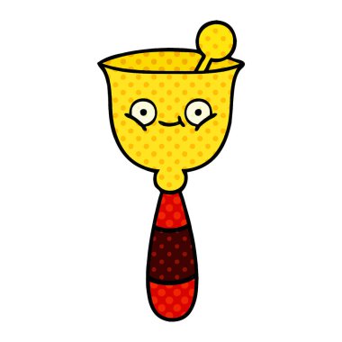 okul zili, çizgi roman tarzı çizgi film