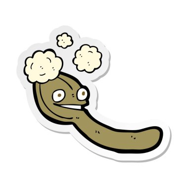 etiket bir karikatür kaşık