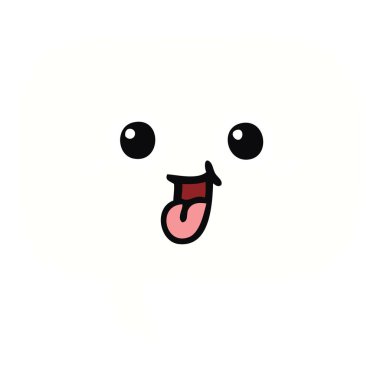 düz renk retro karikatür konuşma balonu