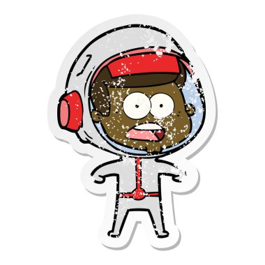 bir karikatür sıkıntılı etiket astronot şaşırttı