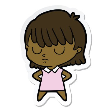 bir çizgi film kadının etiket