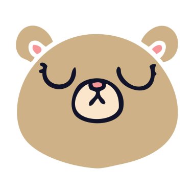 elle çizilmiş ilginç karikatür ayı