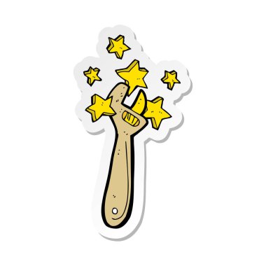 bir çizgi film ayarlanabilir anahtar etiket