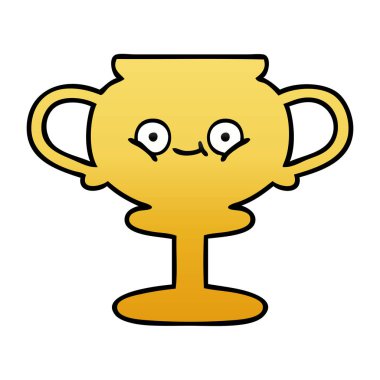 bir kupa degrade gölgeli çizgi film