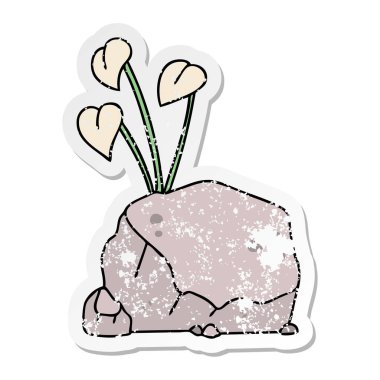 ilginç bir el sıkıntılı etiket karikatür üzüm çizilmiş