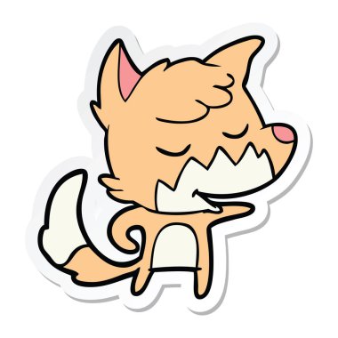 etiket dostu karikatür tilki