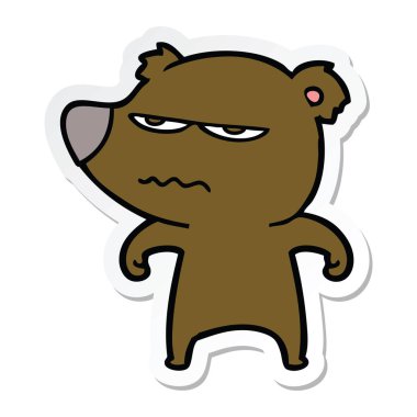 kızgın ayı çizgi film etiketi