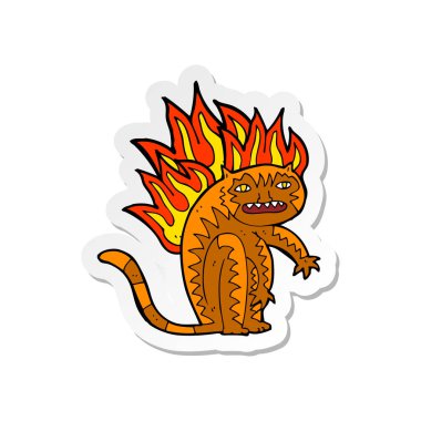 parlak yanan bir kaplan kaplan etiket