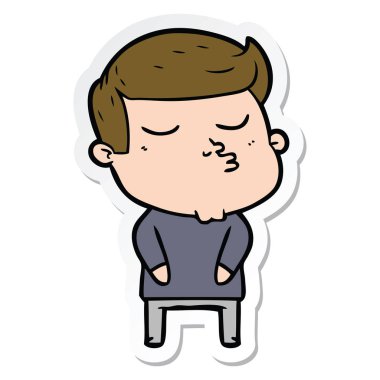 surat asmayı bir karikatür modeli adam etiketi