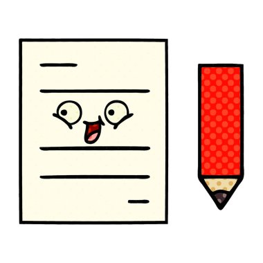 çizgi roman tarzı çizgi film test kağıt