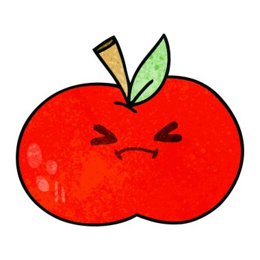 el çekilmiş ilginç karikatür elma