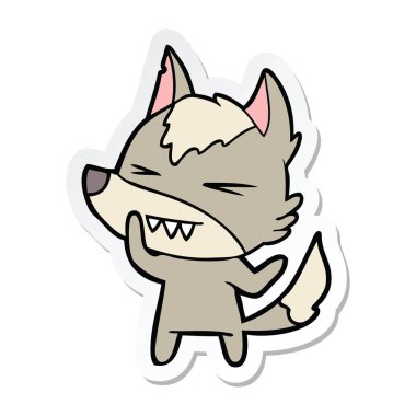 kızgın kurt çizgi film etiketi