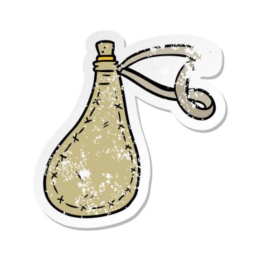 bir çizgi film su çuval sıkıntılı etiket