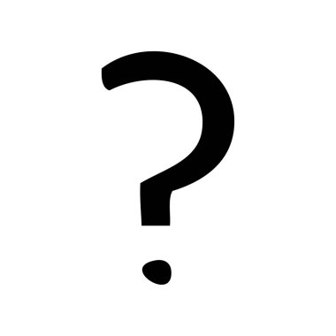 düz bir soru işareti sembolü